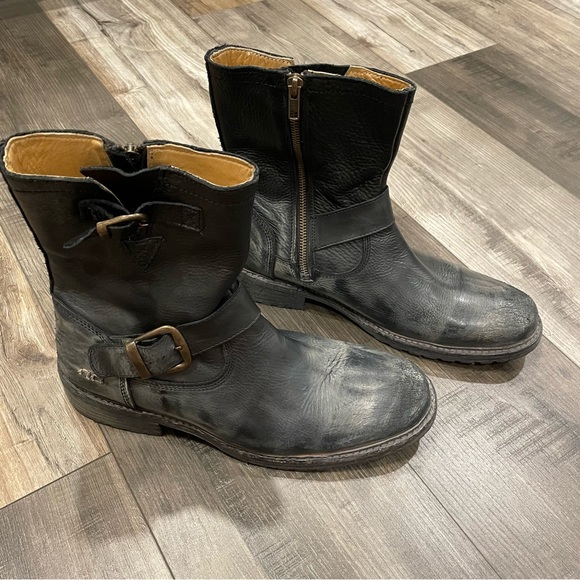 Men’s Bed Stu Ashton Biker Boots Rustic Moto Distressed 9.5 M - Picture 1 of 11